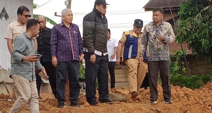 Komisi IV DPRD Sumbar Tinjau Progres Pembangunan Penguatan Tebing Sungai Batang Pasaman