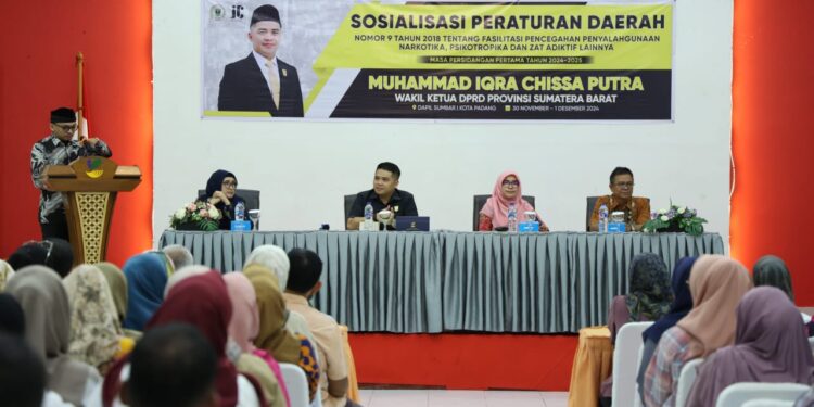 Wakil Ketua DPRD Sumbar Iqra Chissa Sosialisasikan Perda Pencegahan Penyalahgunaan Narkoba