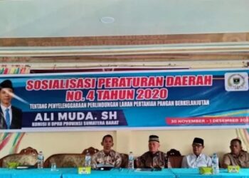 Anggota DPRD Sumbar Ali Muda Sosialisasikan Perda Perlindungan Lahan Pertanian