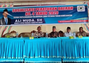 Anggota DPRD Sumbar Ali Muda Sosialisasikan Perda Penyelenggaraan Perlindungan Lahan Pertanian Pangan Berkelanjutan