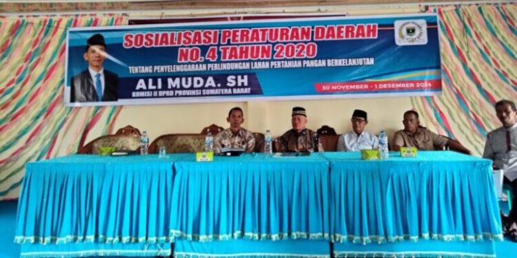 Anggota DPRD Sumbar Ali Muda Sosialisasikan Perda Penyelenggaraan Perlindungan Lahan Pertanian Pangan Berkelanjutan