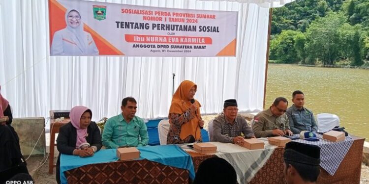 Anggota DPRD Sumbar Nurna Eva Sosialisasikan Perda Tentang Kehutanan Sosial