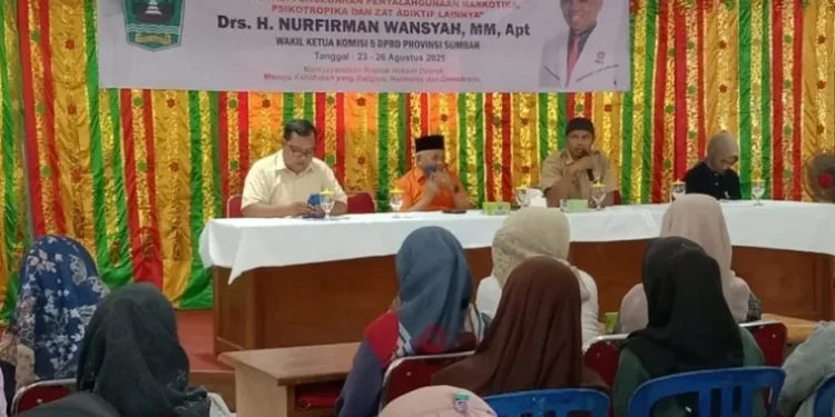 Anggota DPRD Sumbar Nurfirman Wansyah Sosialisasikan Perda Narkoba di Solok Selatan
