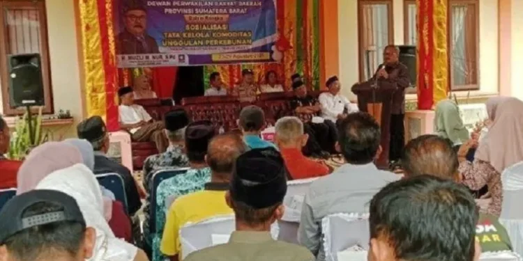 Anggota DPRD Sumbar Muzli M Nur Sosialisasi Perda Tata Kelola Komoditas Perkebunan dan Pertanian