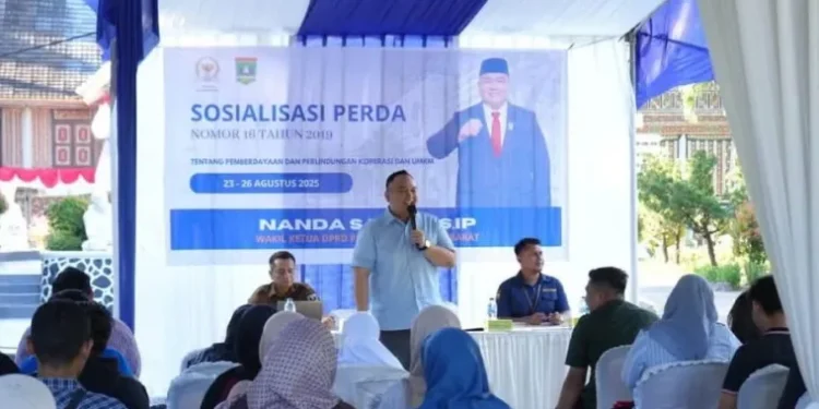 Wakil Ketua DPRD Sumbar Nanda Satria Sosialisasikan Perda Pemberdayaan UMKM