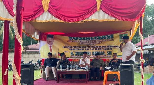 Anggota DPRD Sumbar Zuldafri Darma Sosialisasi Perda Napza